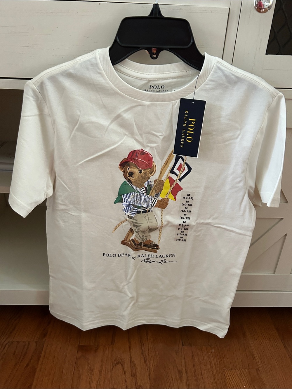 Polo by Ralph Lauren White Polo Bear Flag Graphic Tee